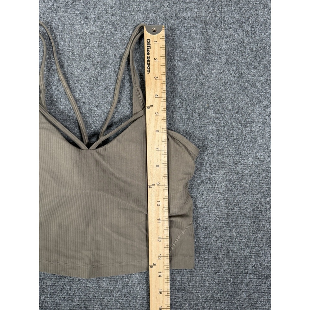 Lululemon Tank Top Womens 2 Nomad Brown Align Ribbed Strappy Cropped Athletic - Picture 7 of 16
